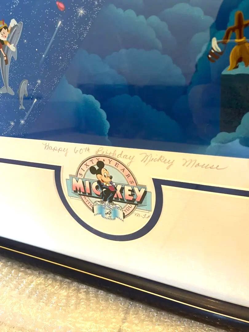 ミッキーマウスハッピー 60thバースデー額縁入り絵画