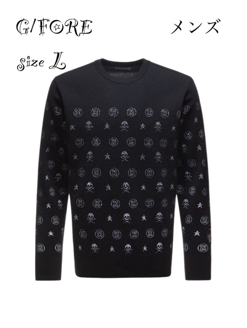 新品未使用新作G/FOREジーフォアメンズジャガードセーターsizeL
