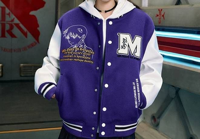 日本未発売 MEDM EVANGELION BASEBALL JACKET