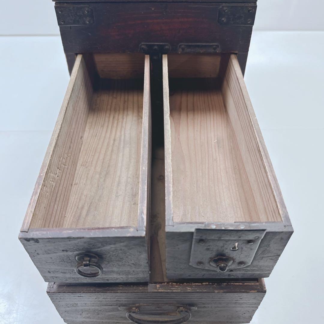 k1458 アンティーク雑貨　和製アンティーク　小引き出し、小箱、小物入れ、木箱