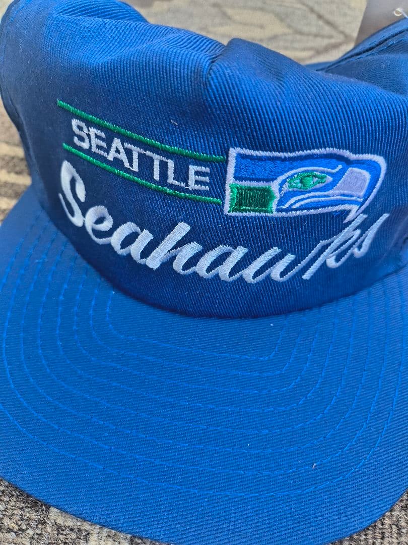【デッドストック】シアトルシーホークス キャップ 青 ANNCO製 NFL公式品