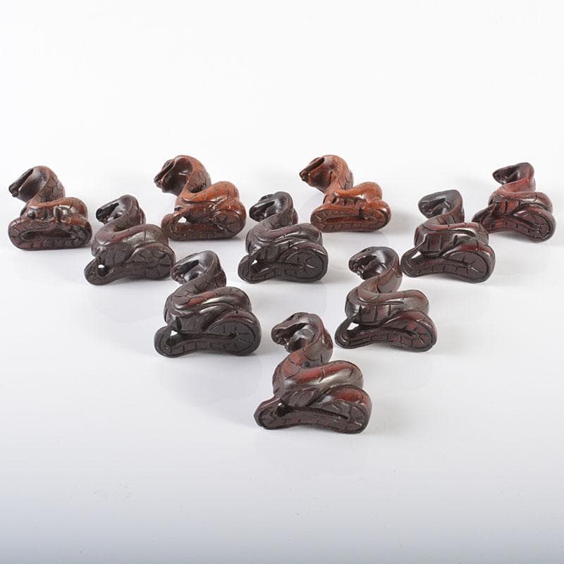 時代提げ物　木彫　蛇　置物　根付　10点まとめて　M　R6166