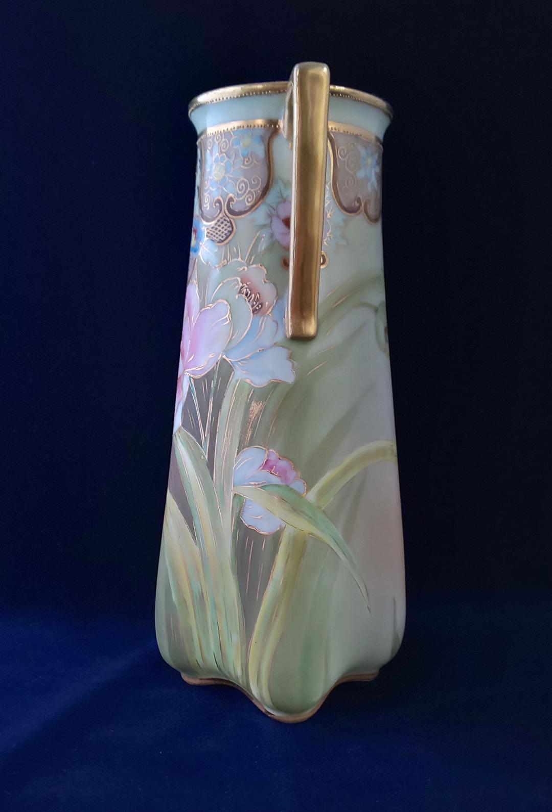 SALE❗️ オールドノリタケ  花瓶 欄の花  金彩  金点盛り 和の雰囲気