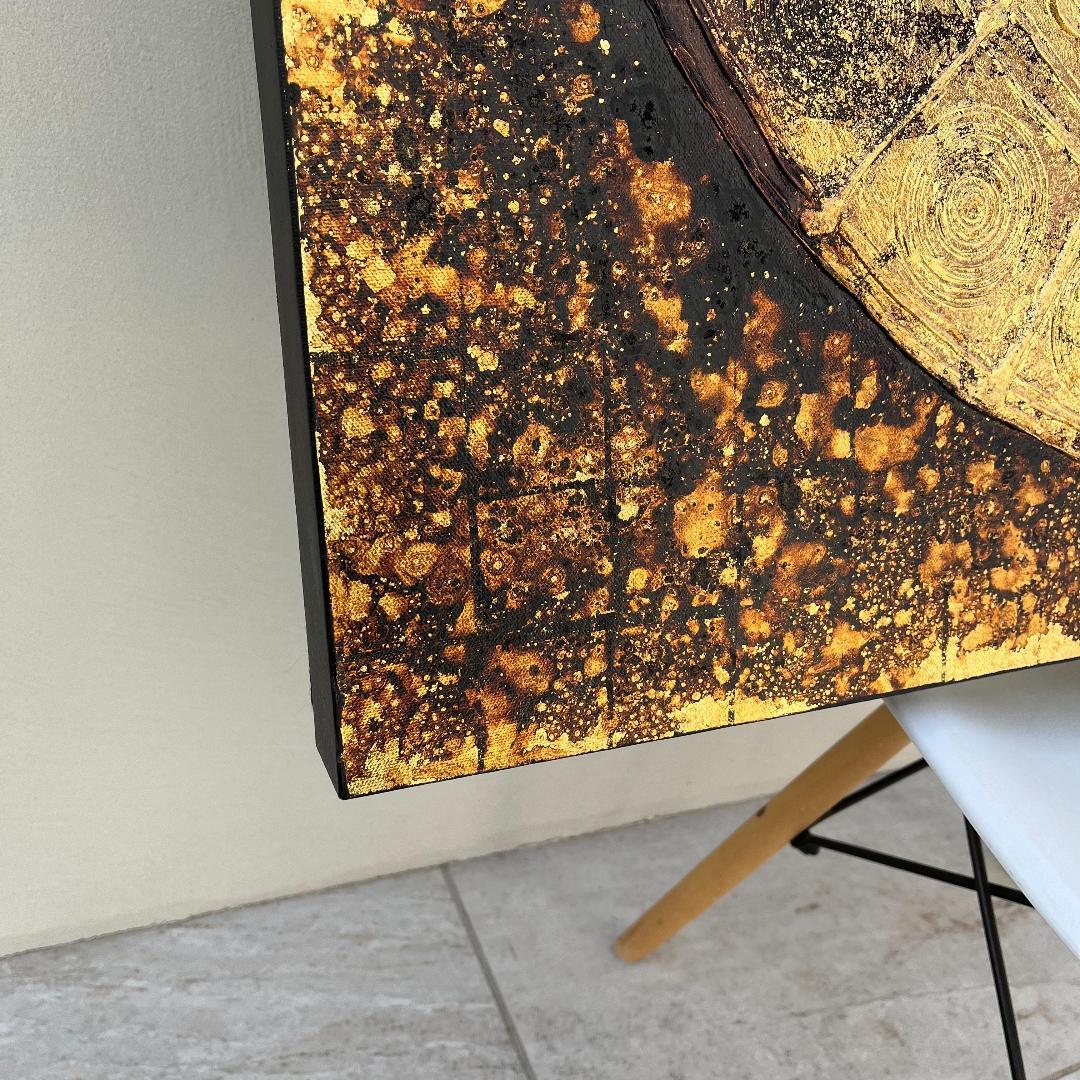 壁掛けアートインテリア モダン現代アート作品 大きな絵 90cm×90cm