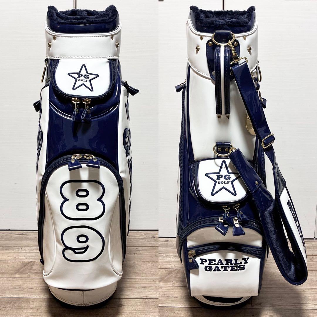 PEARLY GATES キャディバッグ ネイビー/ホワイト