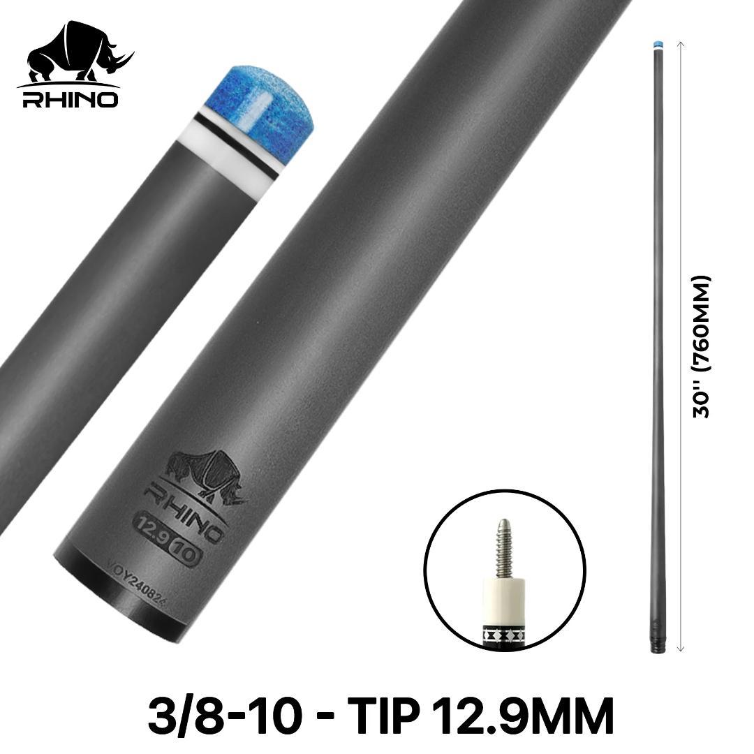 【Rhino】10山 12.4mm ビリヤード カーボン シャフト &タップ1