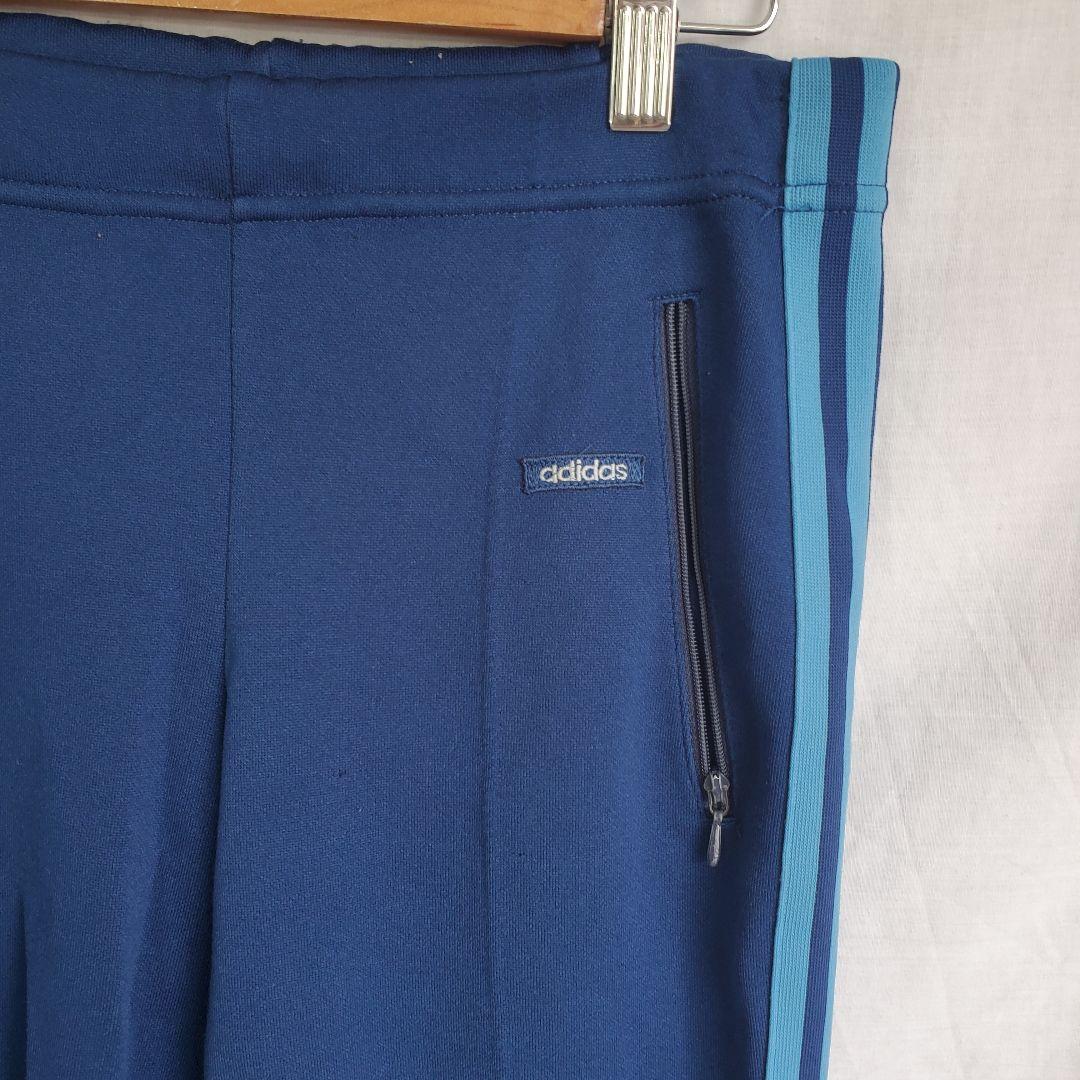 70s ａｄｉｄａｓ アディダス トラックパンツ ジャージパンツ ライン 紺