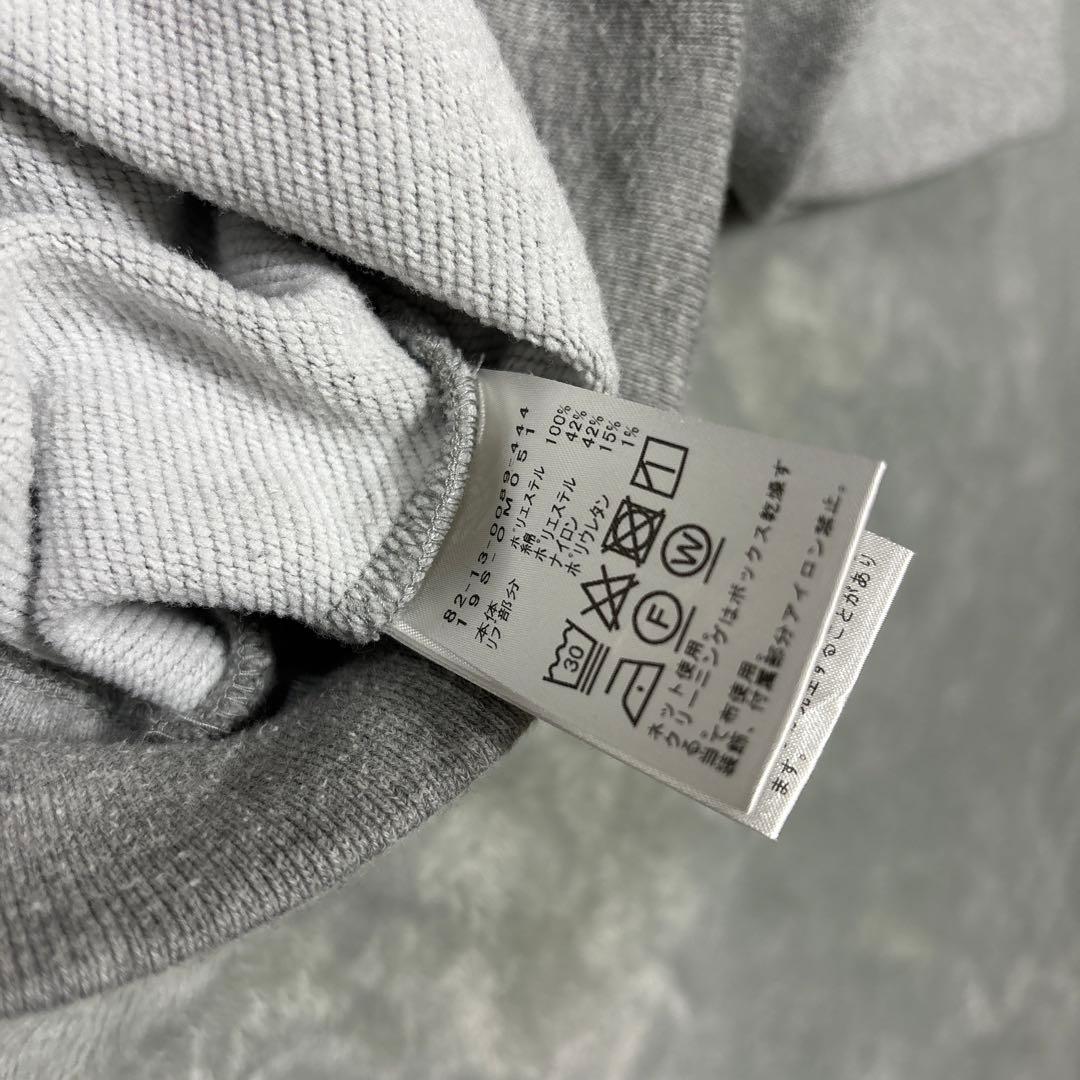 【ビームスゴルフ】秋冬 ロゴネーム×袖ロゴ 長袖ゴルフトレーナー グレー M