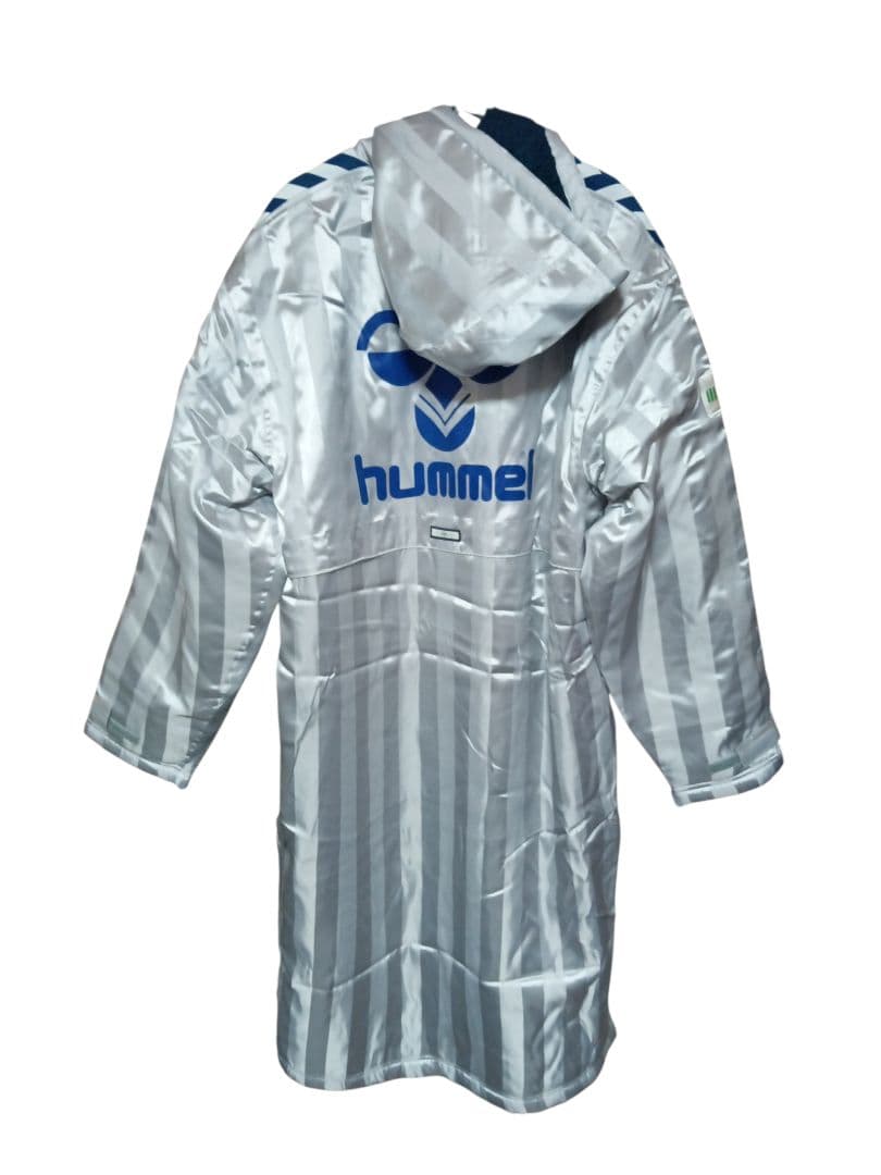 横浜FC hummel シルバー ストライプ ベンチコート 古着