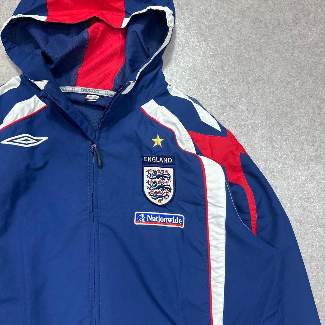 UMBRO アンブロ イングランド代表 アノラックパーカー ドローコード 刺繍