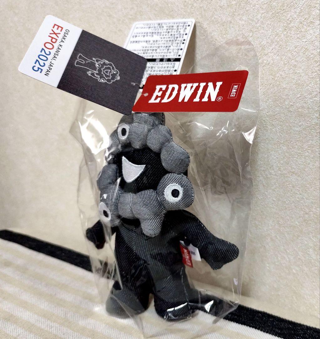 万博限定 黒ミャクミャク ×EDWIN チェーン付 ぬいぐるみ S【新品 】袋付