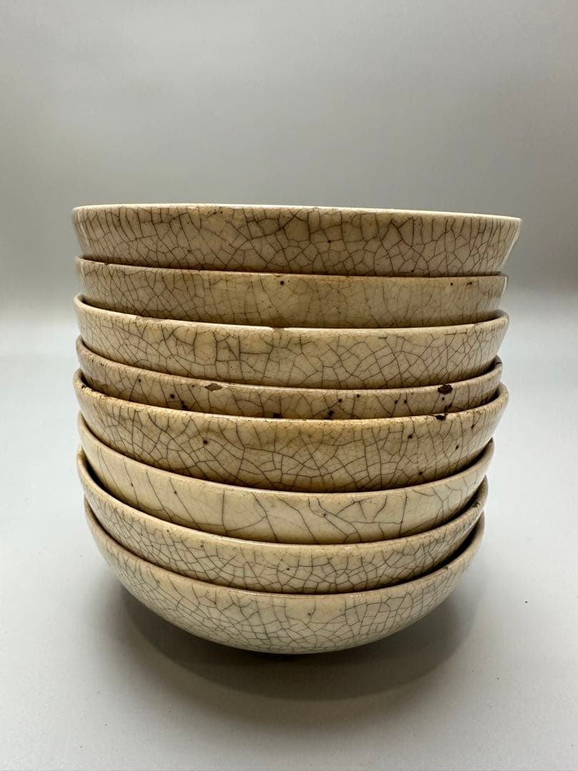 中国 仿哥釉 碗 八客