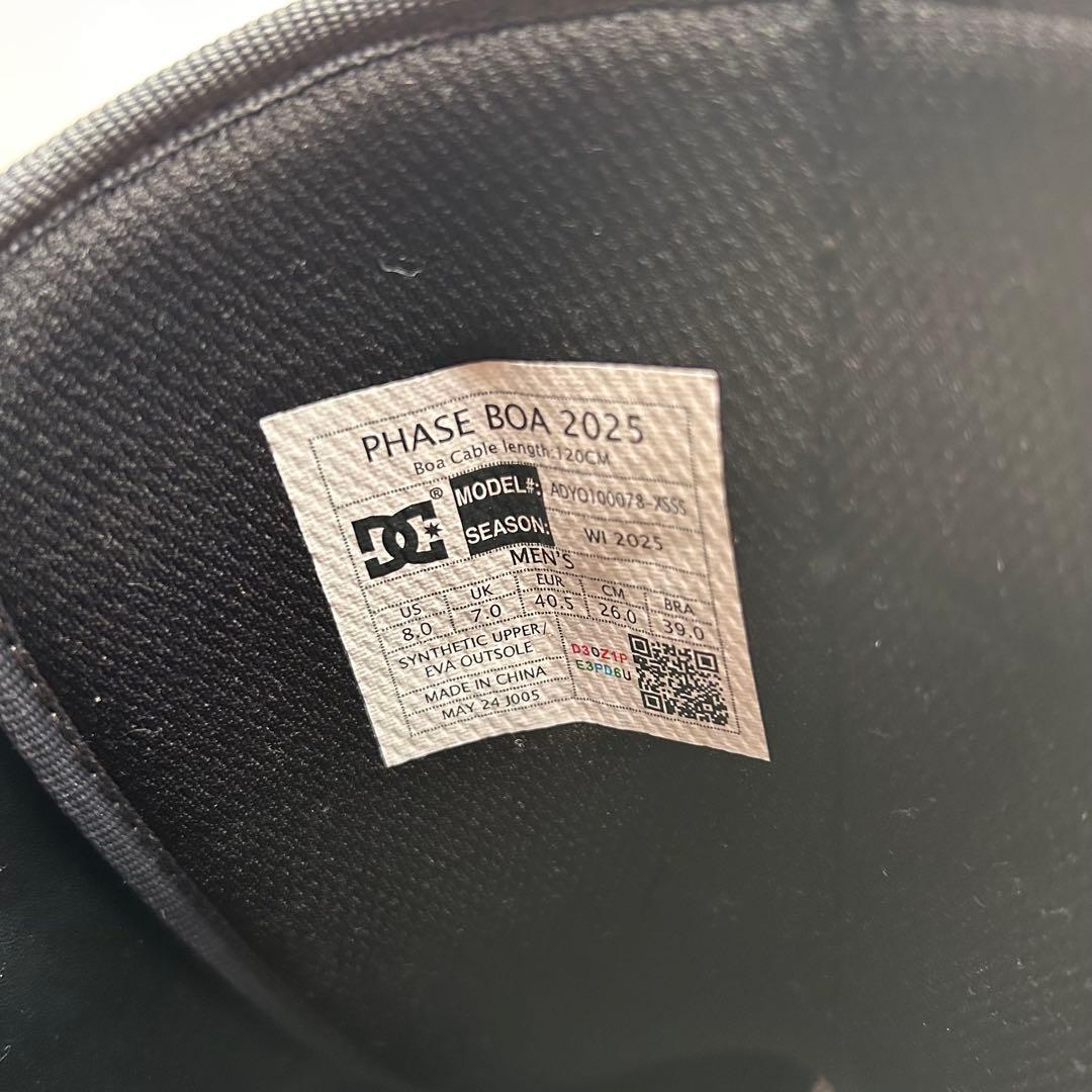 DC SHOE CO★スノーボードブーツ★US8 JP26★一回使用★美品