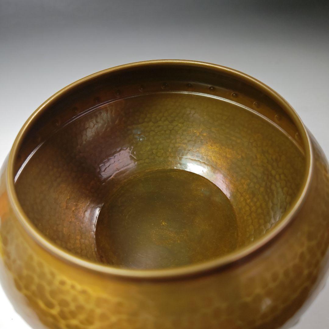 イ550 建水『唐銅風炉師　黒瀬宗康』『鵬雲斎好　モール　累坐建水　共箱』茶道具