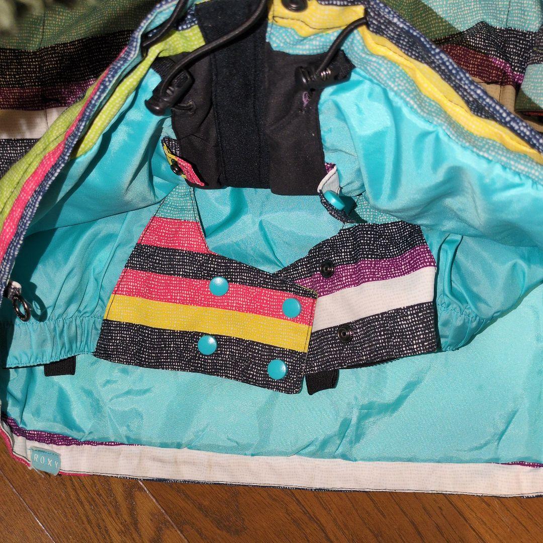 ROXY　スノボウェア　上下セット　Ｓ　ボーダー　マルチカラー　イエロー