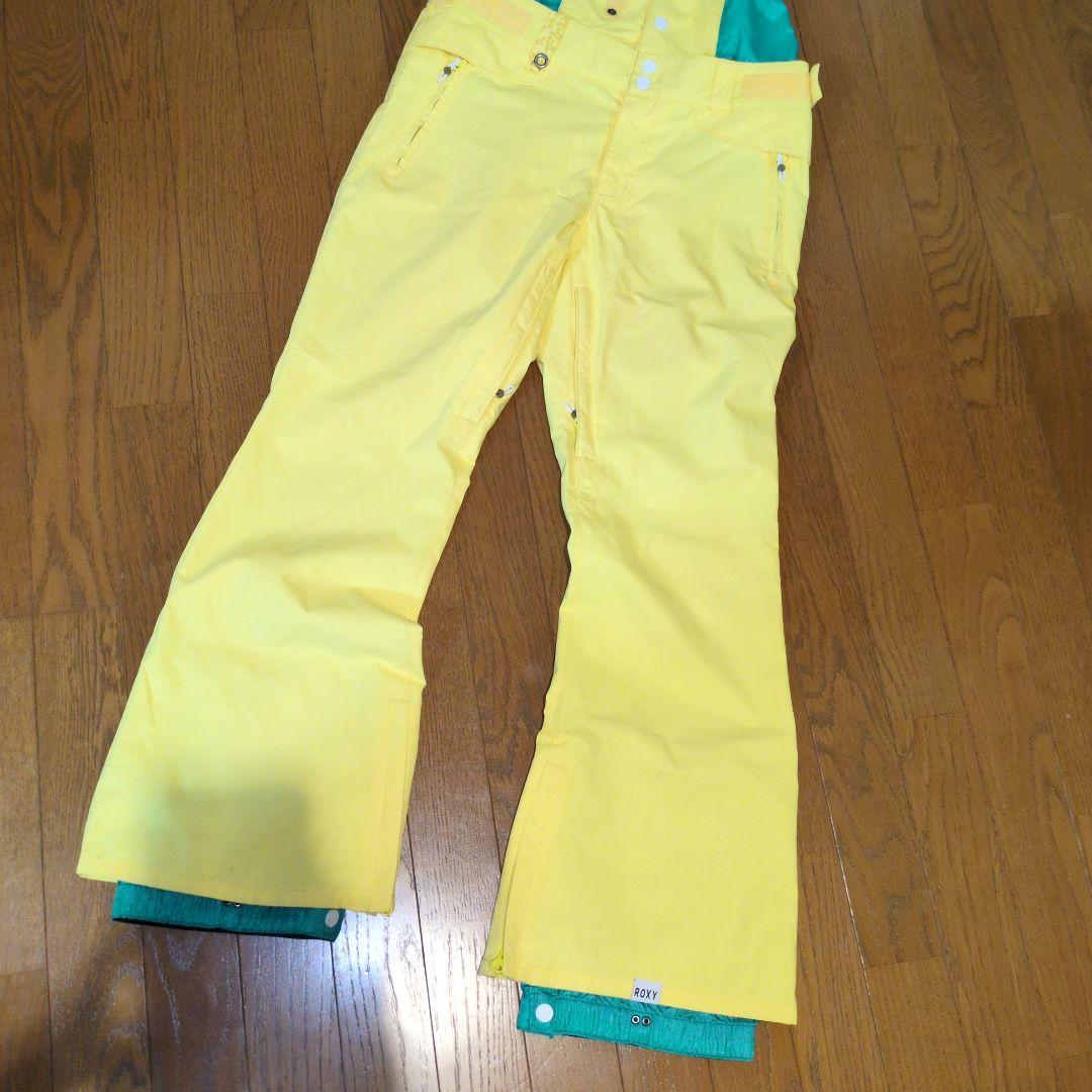 ROXY　スノボウェア　上下セット　Ｓ　ボーダー　マルチカラー　イエロー