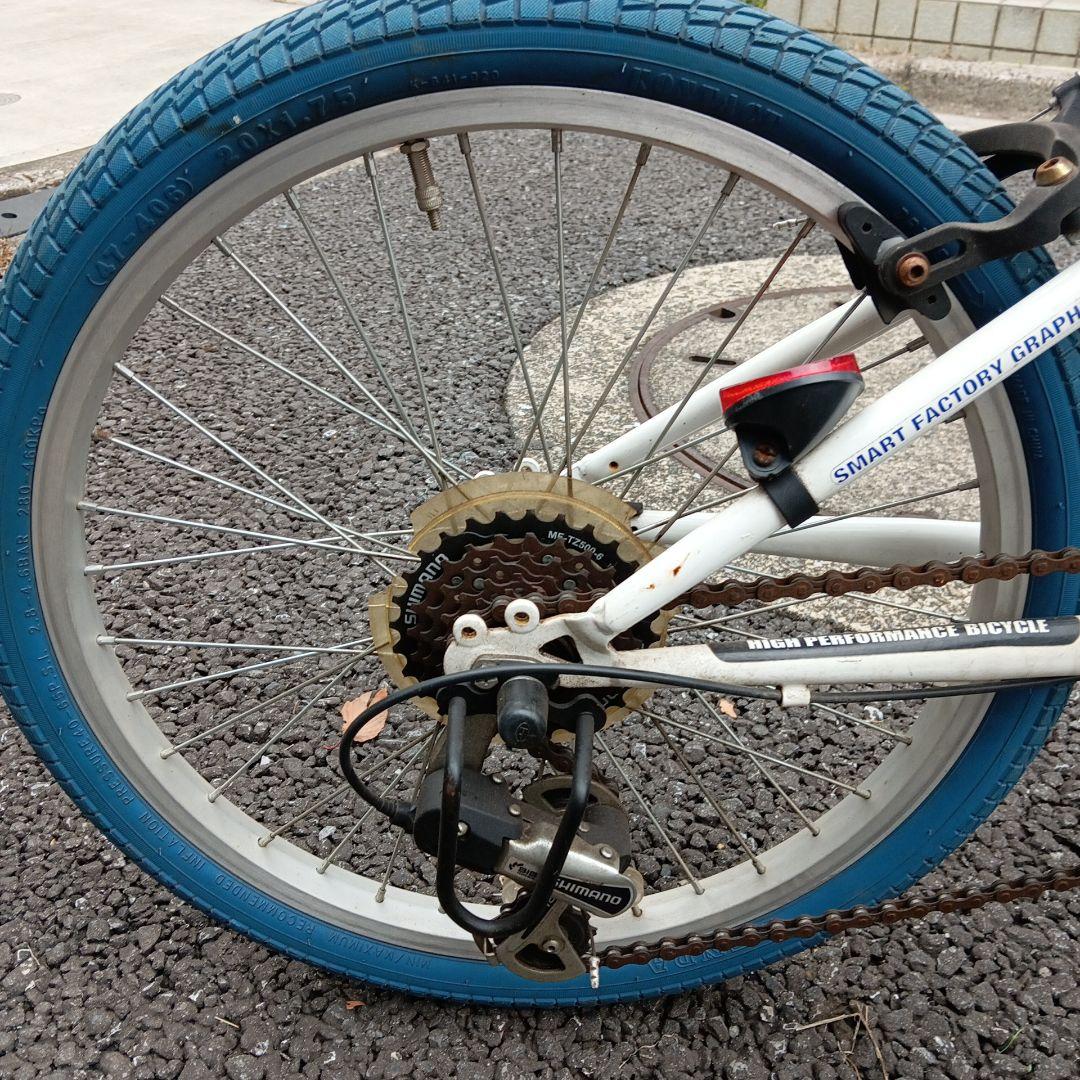 【練馬区大泉引取限定】GRAPHIS 20インチ子供用自転車 白/青