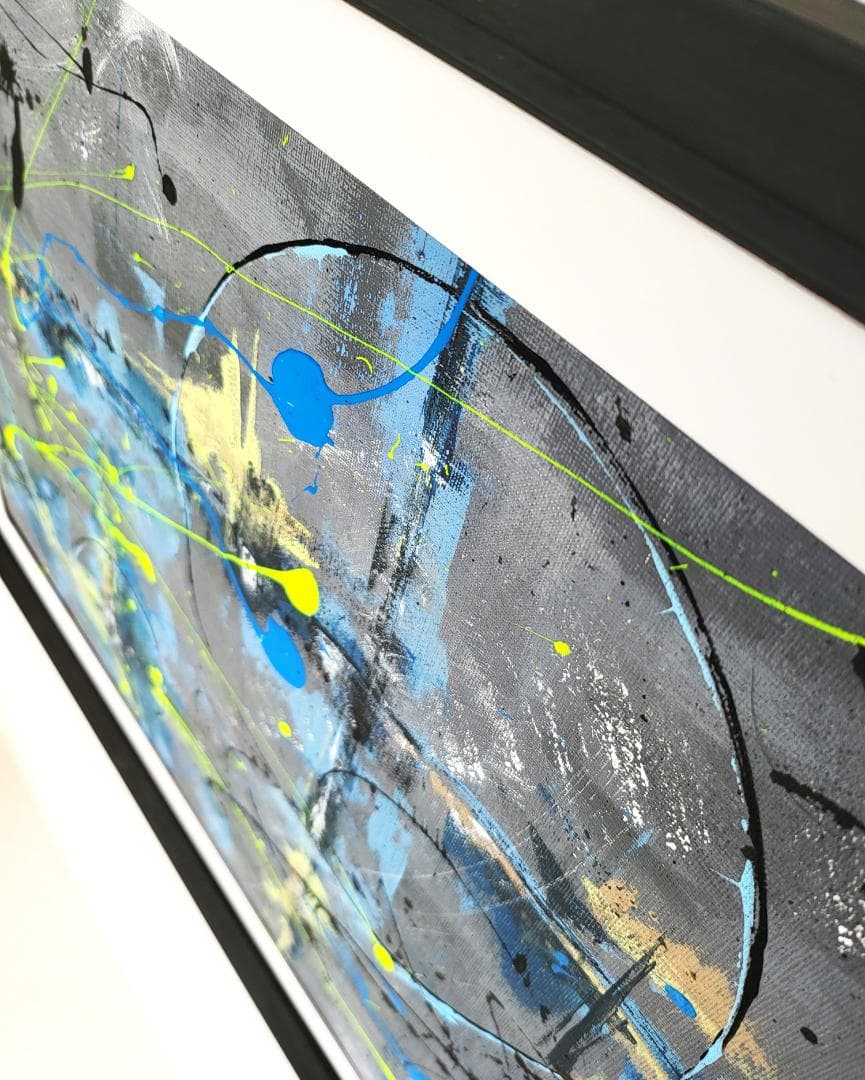 絆 / 抽象画 77×56㎝ B2 額縁セット 原画1点のみ モダンアート