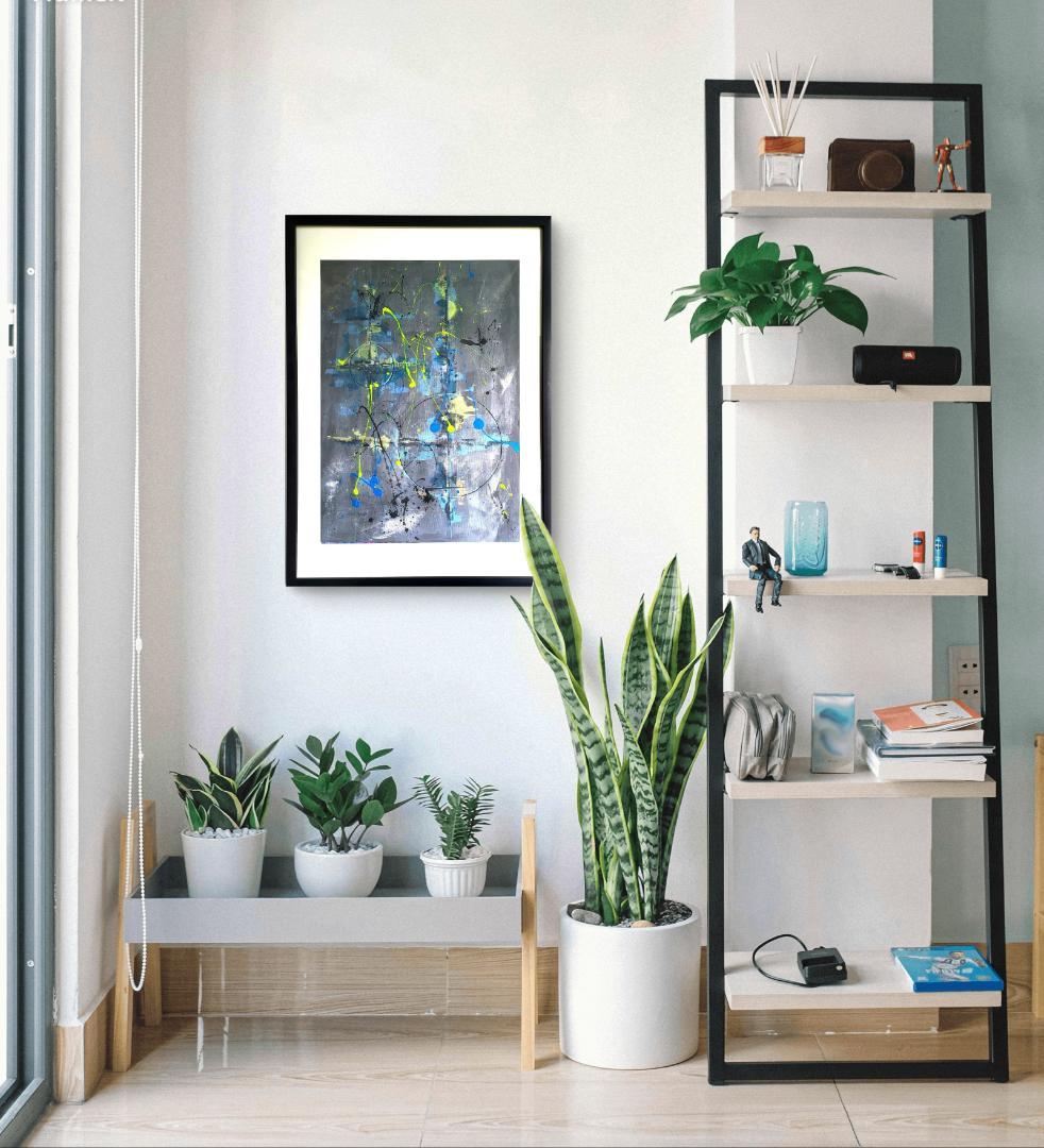 絆 / 抽象画 77×56㎝ B2 額縁セット 原画1点のみ モダンアート