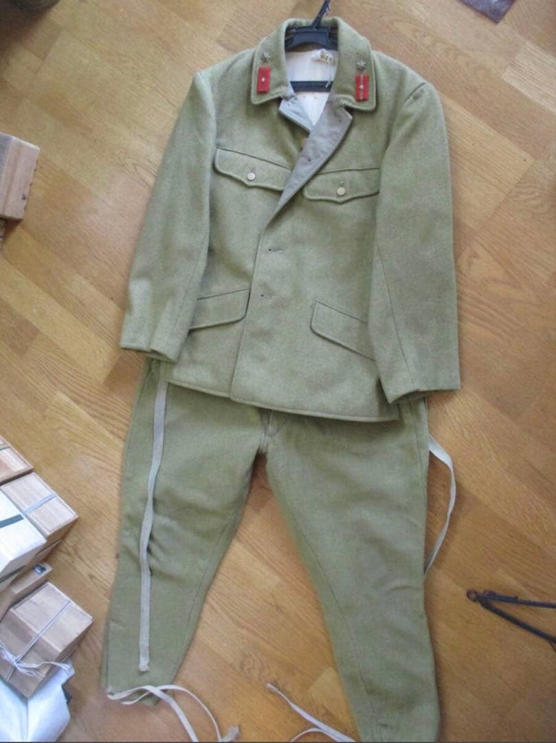 九八式軍衣　軍袴　憲兵　伍長　襟章　実物　セット　初期カーキ　五號