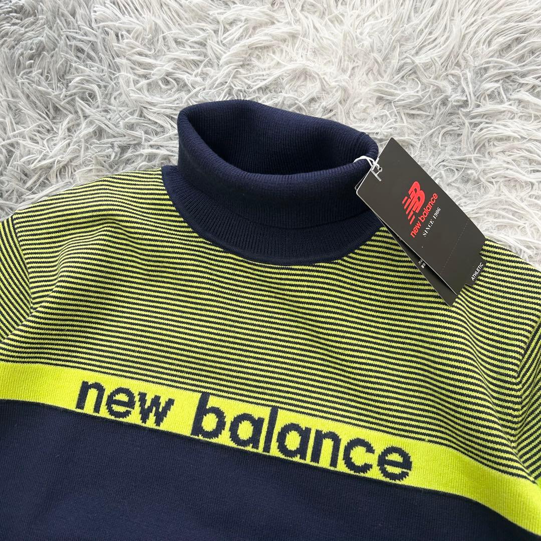 新品　ニューバランスゴルフ　ニット　セーター　春用　ネイビー　ハイネック　6