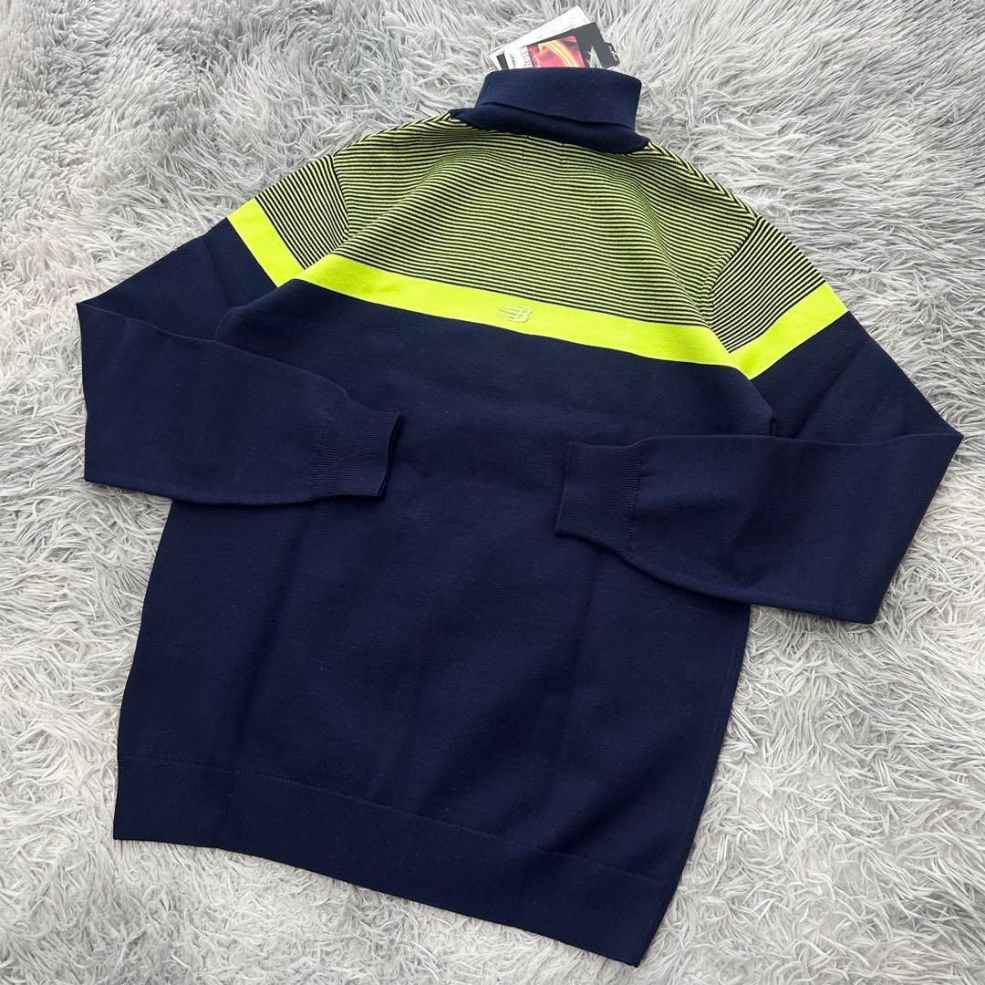 新品　ニューバランスゴルフ　ニット　セーター　春用　ネイビー　ハイネック　6