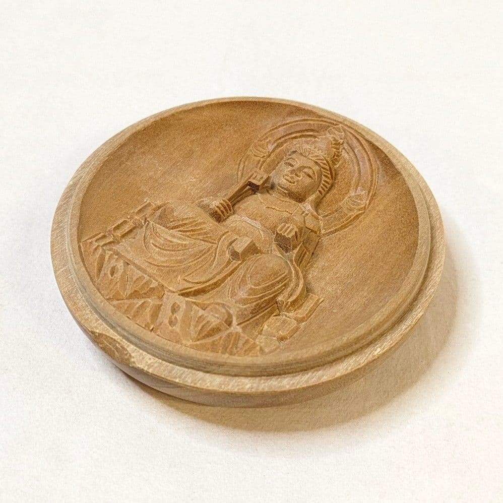 【ゲリラセール・新品】 香合仏　七面天女　白檀　仏龕　懐中仏　吉祥天女