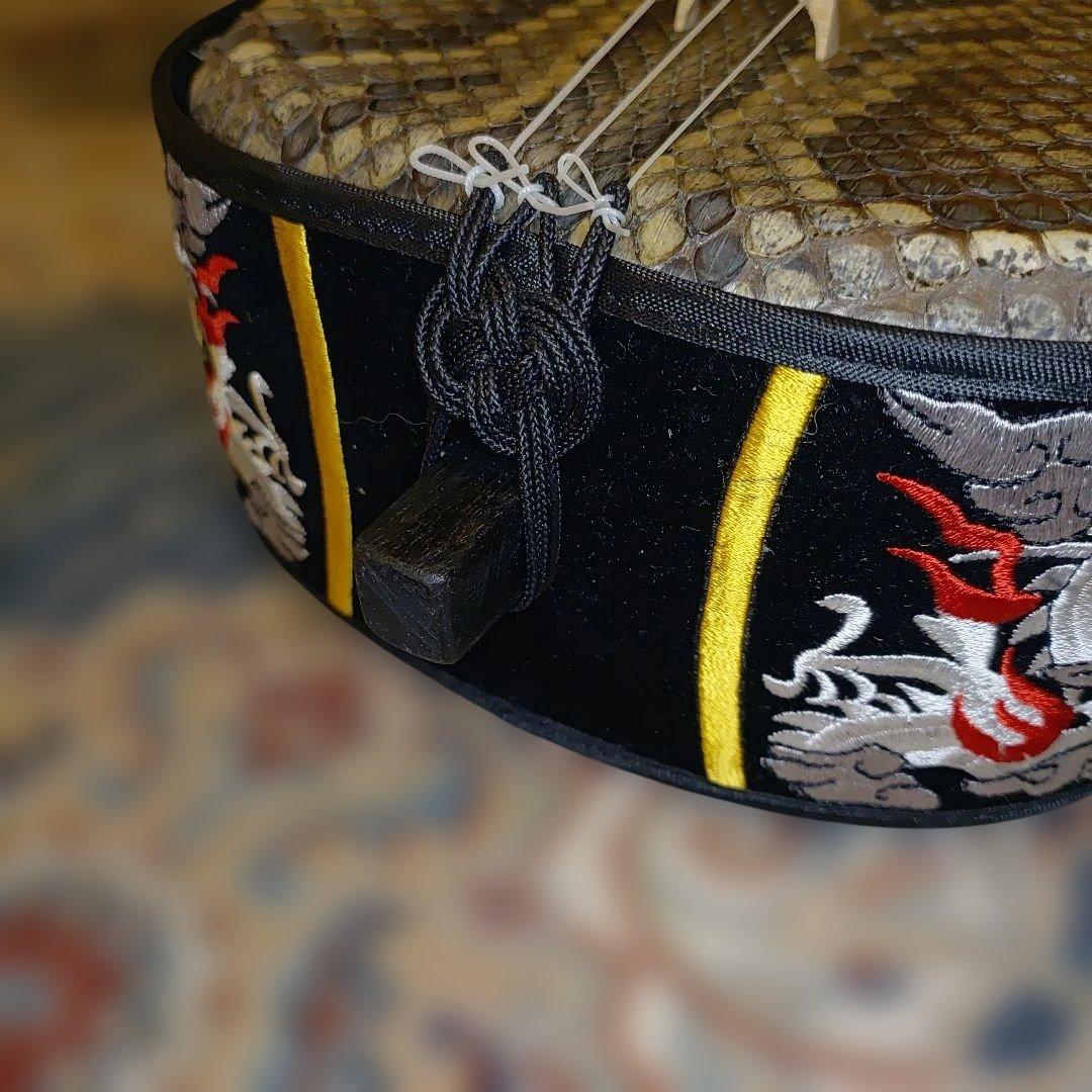 米須三線店 黒塗り強化二重貼り 500g 名店の高級三線