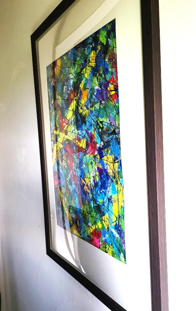 アマゾン・サンクチュアリ / 抽象画 額縁セット 63×46㎝ 原画限り