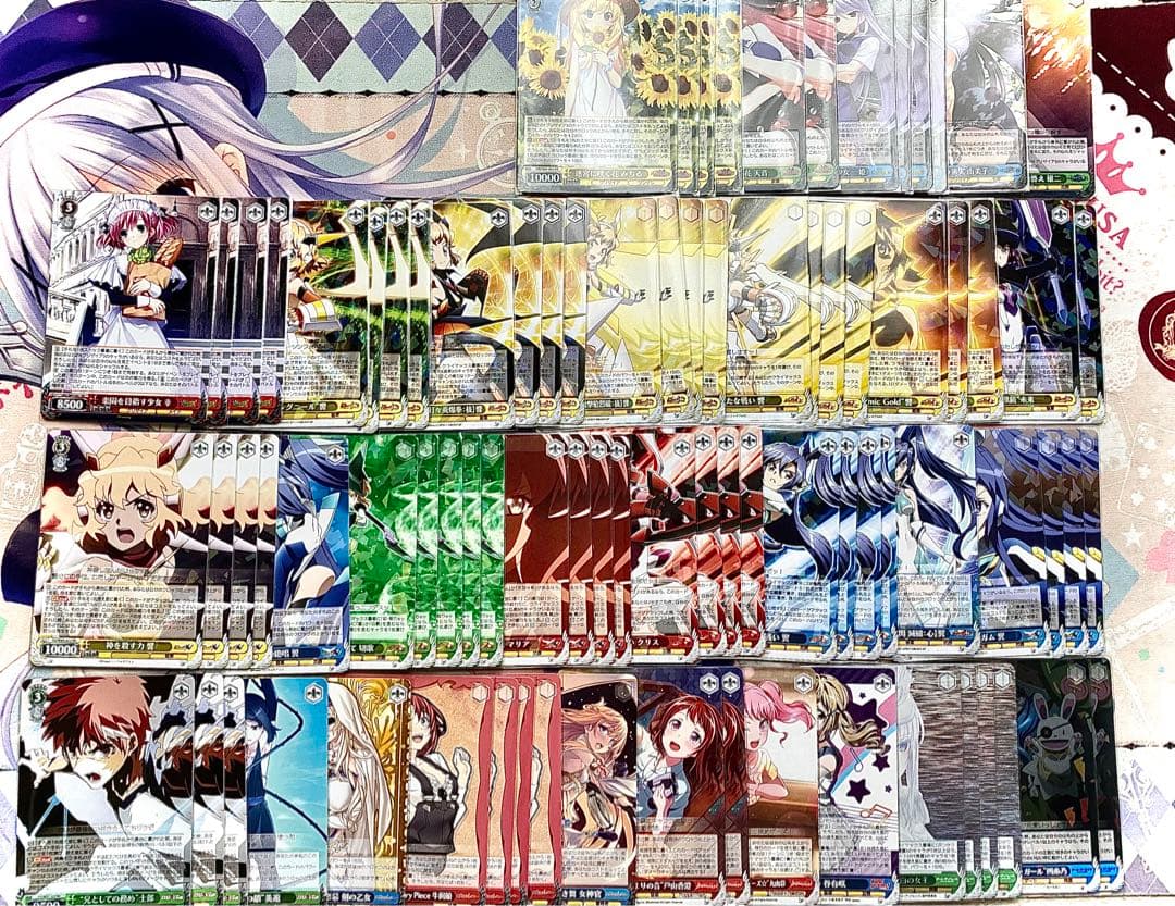 中*島様 ヴァイスシュバルツ引退品　サイン4枚、デッキ6個、RR.SR多数