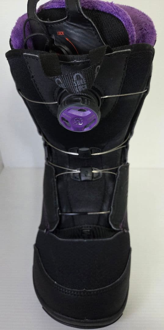 SALOMON PEARLBOA 25cm スノーボードブーツ ブラックパープル