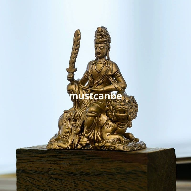 仏教美術 仏像 文殊菩薩仏像 銅製品 工芸品 置物