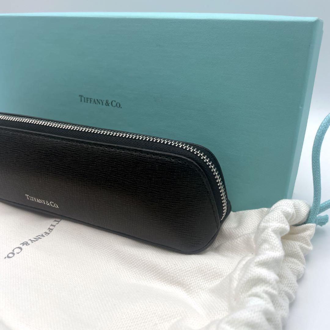 未使用級　TIFFANY&Co.　ティファニー　ペンケース　筆箱　黒　箱　保存袋