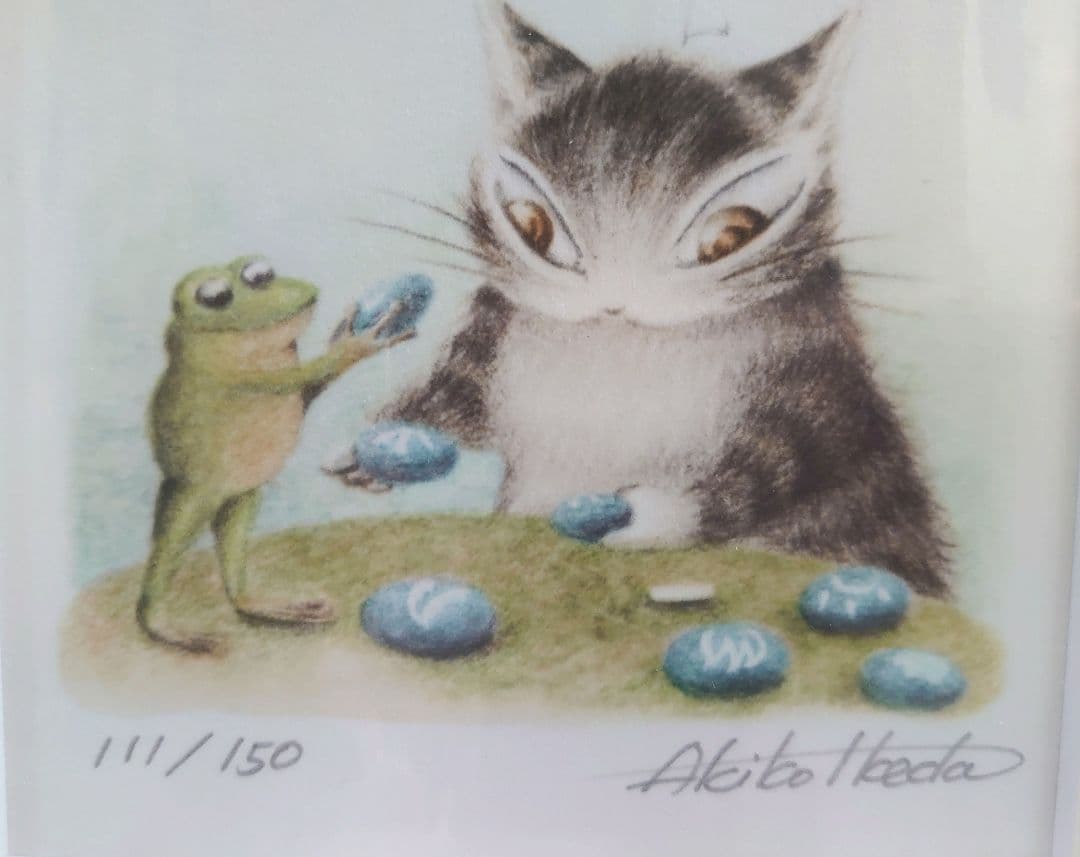 【未使用】わちふぃーるど 猫のダヤン 版画「水曜日の石」限定品