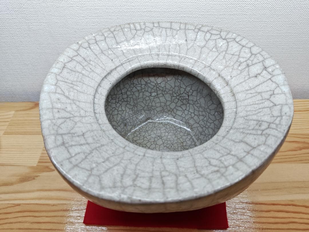 送料込【逢絢亭】茶道具 水指 大樋焼 白釉 裏千家書付 大樋年雄 共箱入り