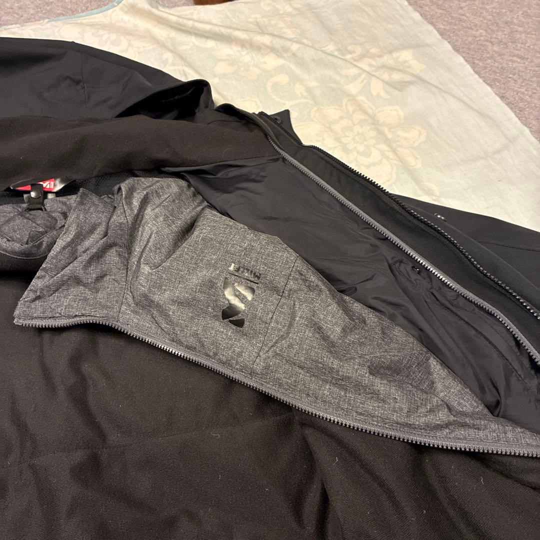 MILLET スキースノボウェア 上下セット ブラック 上 M、下 L