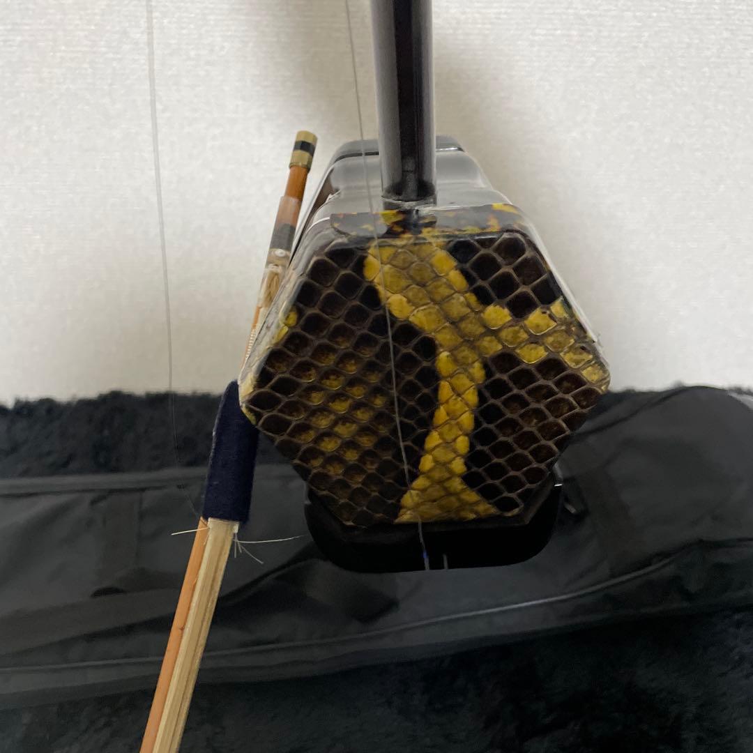 高級 二胡 中国 民族楽器 弦楽器 ケース付き 木製 ねじれ