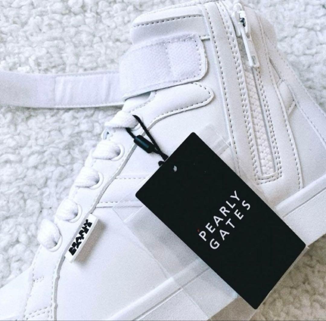 【35,200円新品】パーリーゲイツ　ゴルフ ミドルカット スパイク 23 白