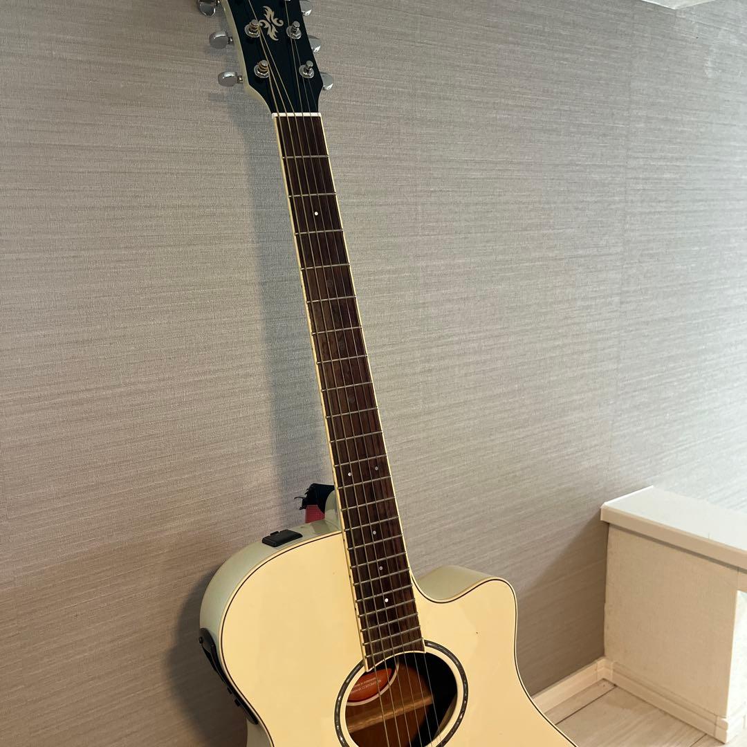 YAMAHA APX600 白色　エレアコ　ソフトケース付き