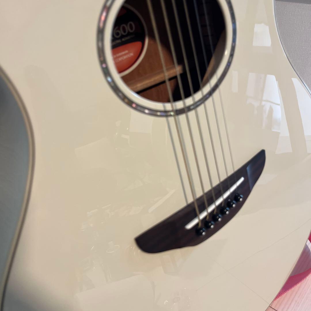 YAMAHA APX600 白色　エレアコ　ソフトケース付き