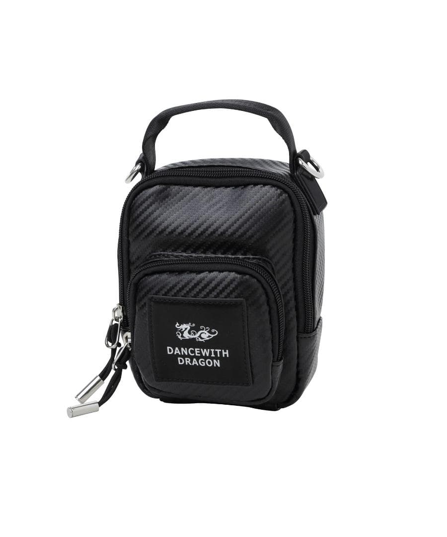 たかちゃん☆ダンスウィズドラゴン カーボンレザーマルチポーチ☆ブラック
