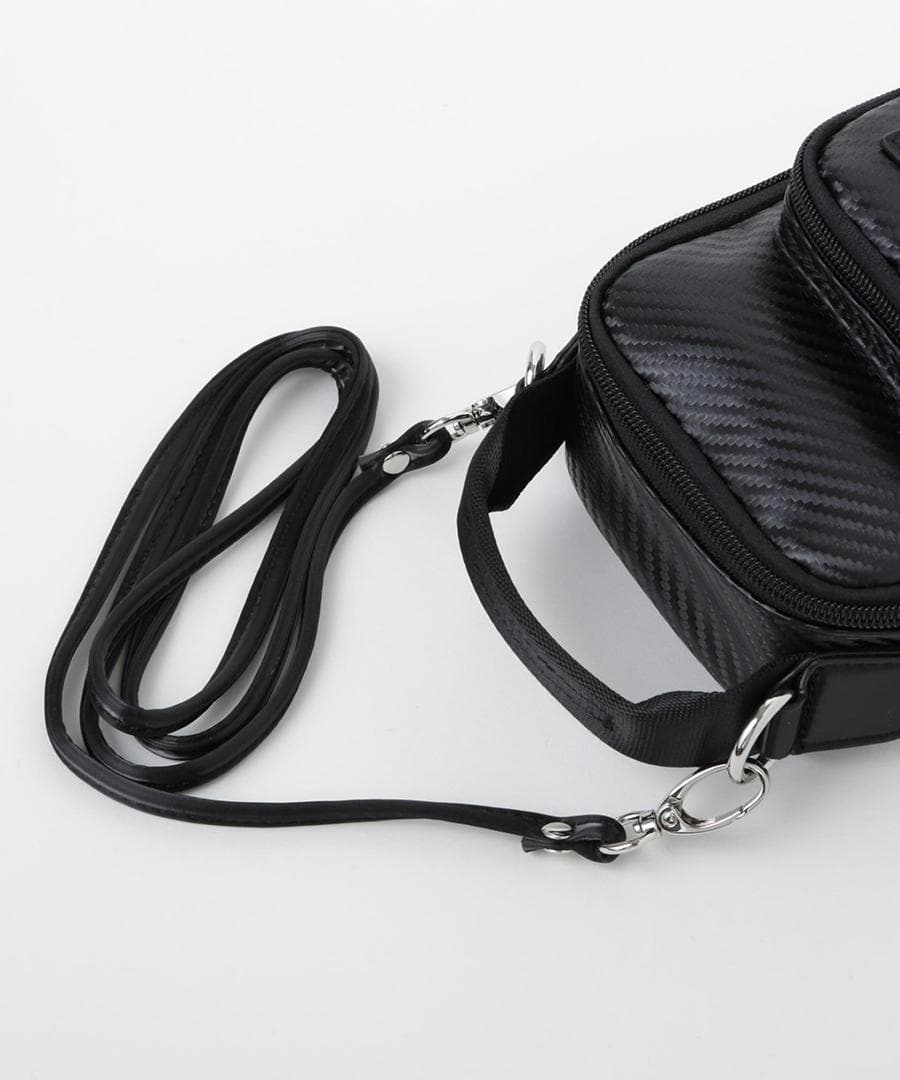 たかちゃん☆ダンスウィズドラゴン カーボンレザーマルチポーチ☆ブラック