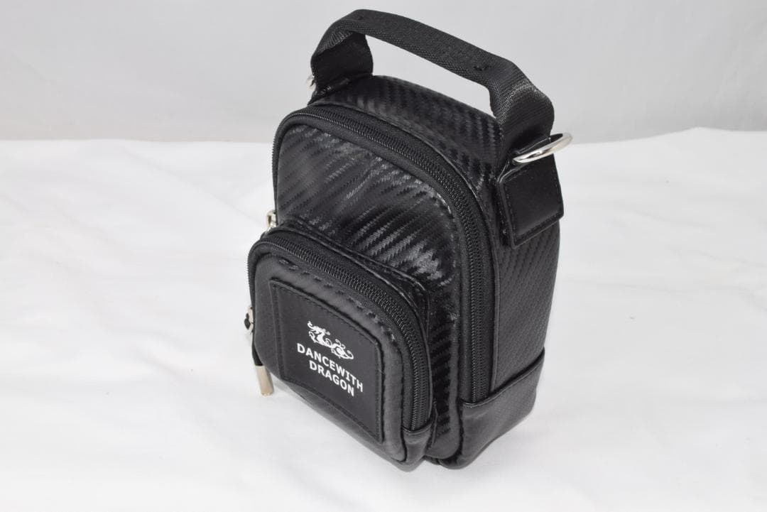 たかちゃん☆ダンスウィズドラゴン カーボンレザーマルチポーチ☆ブラック