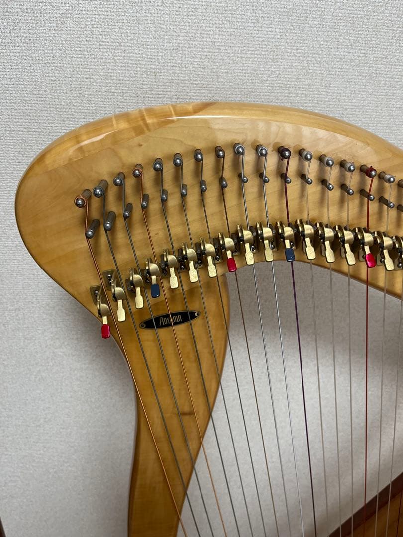 ◆直接取引◆ 横浜◆ 青山ハープ　36弦　弦楽器　良好　ハープ本体