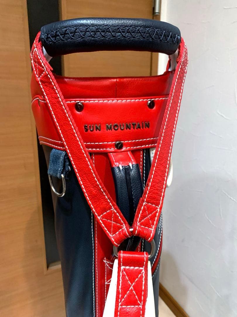 ほぼ未使用　完全完売　サンマウンテン　本革/レザー　キャディバッグ