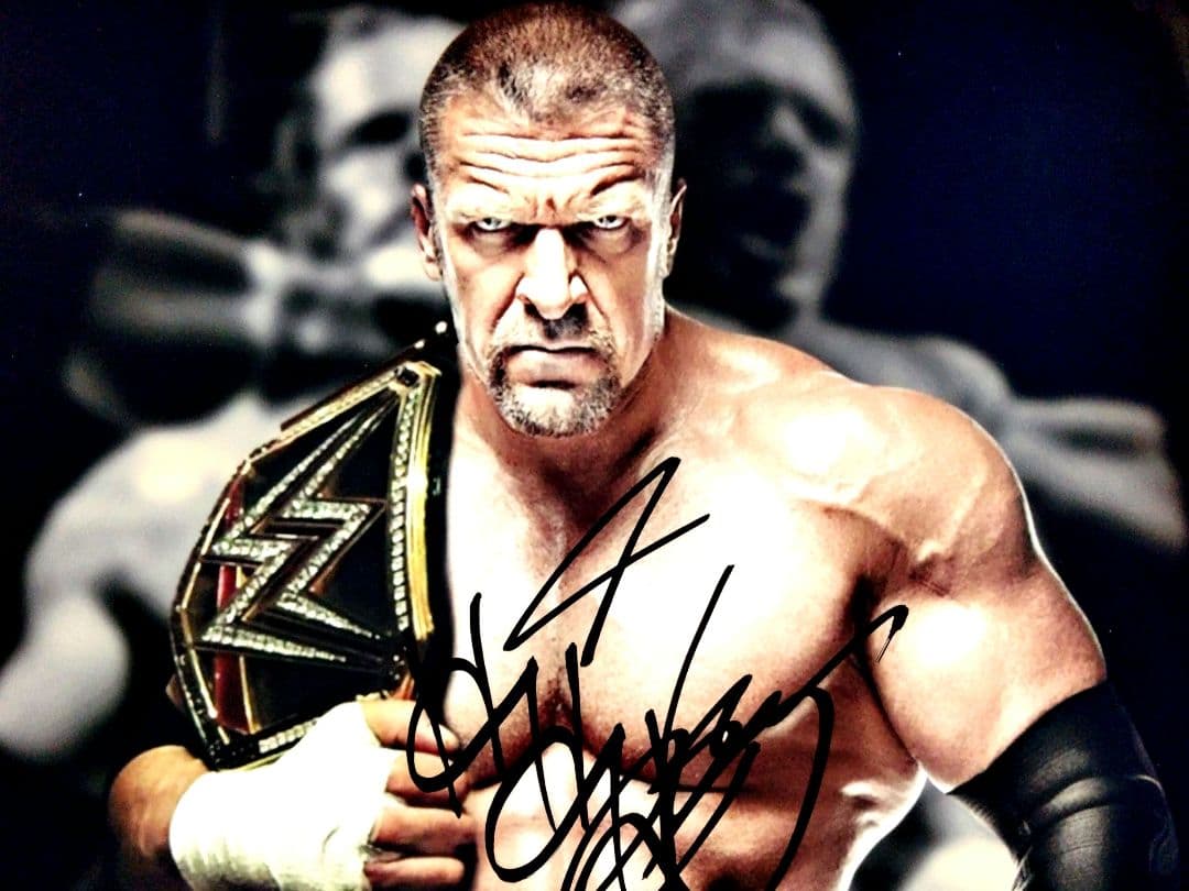 セール中…トリプルH直筆サイン入り超特大写真…Triple H…プロレスラー…