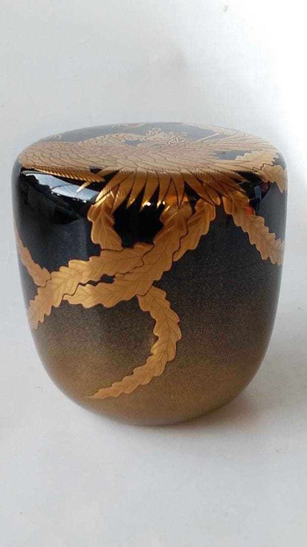 吉田華正 作 鳳凰蒔絵 大棗 螺鈿細工 共箱 共布 栞 漆器 棗 茶道具 新品