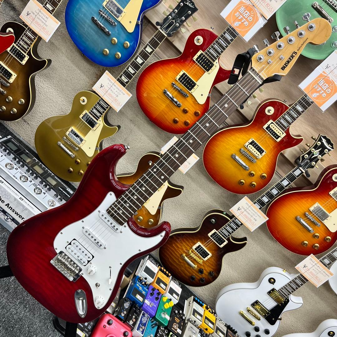 【11423】 BUSKER'S ストラトキャスタータイプ キルテ レッド