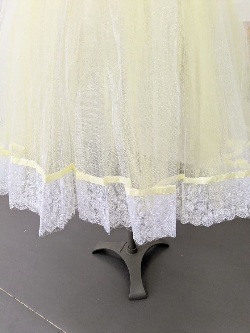 バレエ衣裳/ジュニア·大人 淡イエロー/ワルツ 9着セット　頭飾り付き