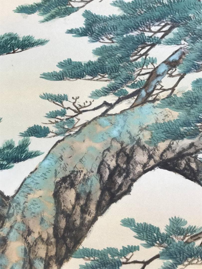 真作/西沢光宣/瑞松双鶴図/松鶴図/正月掛軸/祝事掛軸/名家伝来/AE-204